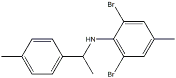 2,6-dibromo-4-methyl-N-[1-(4-methylphenyl)ethyl]aniline Struktur