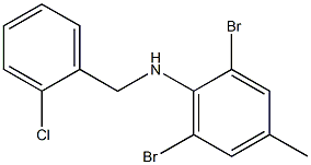 2,6-dibromo-N-[(2-chlorophenyl)methyl]-4-methylaniline Struktur