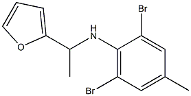 2,6-dibromo-N-[1-(furan-2-yl)ethyl]-4-methylaniline Struktur