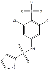 2,6-dichloro-4-[(thien-2-ylsulfonyl)amino]benzenesulfonyl chloride Struktur