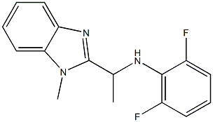 2,6-difluoro-N-[1-(1-methyl-1H-1,3-benzodiazol-2-yl)ethyl]aniline Struktur