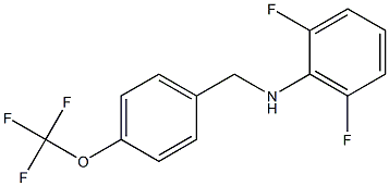 2,6-difluoro-N-{[4-(trifluoromethoxy)phenyl]methyl}aniline Struktur