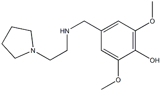 2,6-dimethoxy-4-({[2-(pyrrolidin-1-yl)ethyl]amino}methyl)phenol Struktur