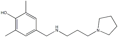 2,6-dimethyl-4-({[3-(pyrrolidin-1-yl)propyl]amino}methyl)phenol Struktur