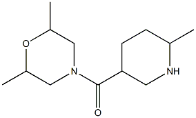 2,6-dimethyl-4-[(6-methylpiperidin-3-yl)carbonyl]morpholine Struktur