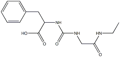 2-[({[2-(ethylamino)-2-oxoethyl]amino}carbonyl)amino]-3-phenylpropanoic acid Struktur