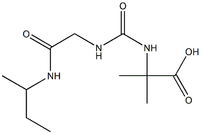 2-[({[2-(sec-butylamino)-2-oxoethyl]amino}carbonyl)amino]-2-methylpropanoic acid Struktur