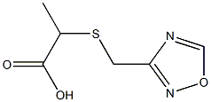 2-[(1,2,4-oxadiazol-3-ylmethyl)sulfanyl]propanoic acid Struktur