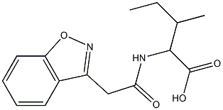 2-[(1,2-benzisoxazol-3-ylacetyl)amino]-3-methylpentanoic acid Struktur