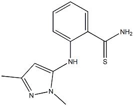 2-[(1,3-dimethyl-1H-pyrazol-5-yl)amino]benzene-1-carbothioamide Struktur