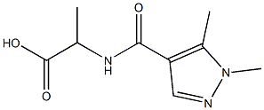 2-[(1,5-dimethyl-1H-pyrazol-4-yl)formamido]propanoic acid Struktur