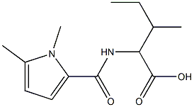 2-[(1,5-dimethyl-1H-pyrrol-2-yl)formamido]-3-methylpentanoic acid Struktur