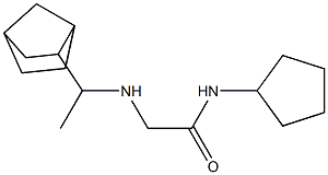 2-[(1-{bicyclo[2.2.1]heptan-2-yl}ethyl)amino]-N-cyclopentylacetamide Struktur