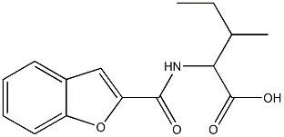 2-[(1-benzofuran-2-ylcarbonyl)amino]-3-methylpentanoic acid Struktur