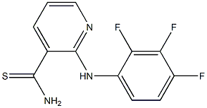 2-[(2,3,4-trifluorophenyl)amino]pyridine-3-carbothioamide Struktur