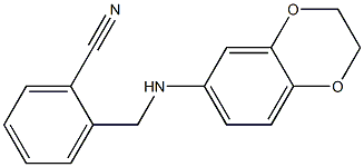 2-[(2,3-dihydro-1,4-benzodioxin-6-ylamino)methyl]benzonitrile Struktur