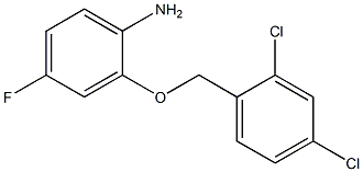 2-[(2,4-dichlorophenyl)methoxy]-4-fluoroaniline Struktur