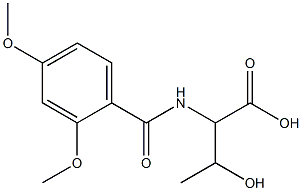 2-[(2,4-dimethoxyphenyl)formamido]-3-hydroxybutanoic acid Struktur