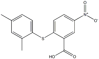 2-[(2,4-dimethylphenyl)sulfanyl]-5-nitrobenzoic acid Struktur