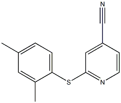 2-[(2,4-dimethylphenyl)sulfanyl]pyridine-4-carbonitrile Struktur