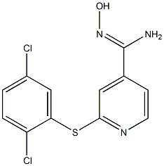 2-[(2,5-dichlorophenyl)sulfanyl]-N'-hydroxypyridine-4-carboximidamide Struktur