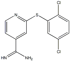 2-[(2,5-dichlorophenyl)sulfanyl]pyridine-4-carboximidamide Struktur