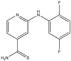 2-[(2,5-difluorophenyl)amino]pyridine-4-carbothioamide Struktur