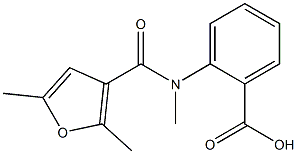 2-[(2,5-dimethyl-3-furoyl)(methyl)amino]benzoic acid Struktur