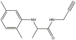 2-[(2,5-dimethylphenyl)amino]-N-(prop-2-yn-1-yl)propanamide Struktur