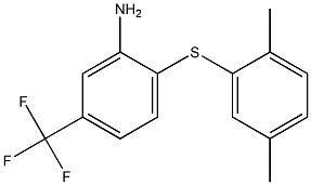 2-[(2,5-dimethylphenyl)sulfanyl]-5-(trifluoromethyl)aniline Struktur