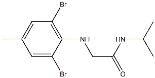 2-[(2,6-dibromo-4-methylphenyl)amino]-N-(propan-2-yl)acetamide Struktur