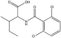 2-[(2,6-dichlorophenyl)formamido]-3-methylpentanoic acid Struktur