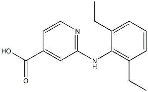 2-[(2,6-diethylphenyl)amino]pyridine-4-carboxylic acid Struktur