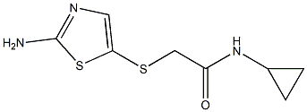 2-[(2-amino-1,3-thiazol-5-yl)thio]-N-cyclopropylacetamide Struktur