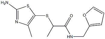 2-[(2-amino-4-methyl-1,3-thiazol-5-yl)sulfanyl]-N-(furan-2-ylmethyl)propanamide Struktur