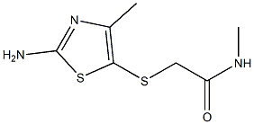 2-[(2-amino-4-methyl-1,3-thiazol-5-yl)thio]-N-methylacetamide Struktur