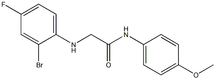 2-[(2-bromo-4-fluorophenyl)amino]-N-(4-methoxyphenyl)acetamide Struktur