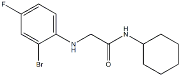 2-[(2-bromo-4-fluorophenyl)amino]-N-cyclohexylacetamide Struktur