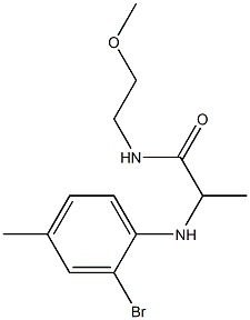 2-[(2-bromo-4-methylphenyl)amino]-N-(2-methoxyethyl)propanamide Struktur