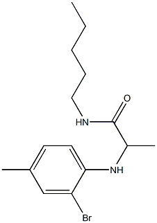 2-[(2-bromo-4-methylphenyl)amino]-N-pentylpropanamide Struktur