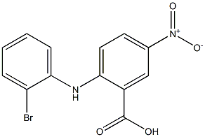 2-[(2-bromophenyl)amino]-5-nitrobenzoic acid Struktur