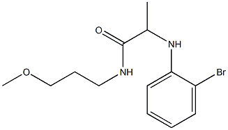 2-[(2-bromophenyl)amino]-N-(3-methoxypropyl)propanamide Struktur