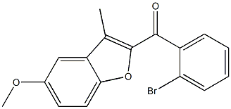 2-[(2-bromophenyl)carbonyl]-5-methoxy-3-methyl-1-benzofuran Struktur