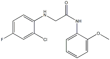 2-[(2-chloro-4-fluorophenyl)amino]-N-(2-methoxyphenyl)acetamide Struktur