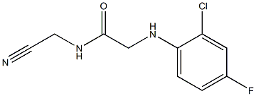 2-[(2-chloro-4-fluorophenyl)amino]-N-(cyanomethyl)acetamide Struktur