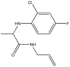 2-[(2-chloro-4-fluorophenyl)amino]-N-(prop-2-en-1-yl)propanamide Struktur