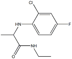 2-[(2-chloro-4-fluorophenyl)amino]-N-ethylpropanamide Struktur