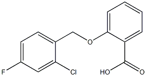 2-[(2-chloro-4-fluorophenyl)methoxy]benzoic acid Struktur