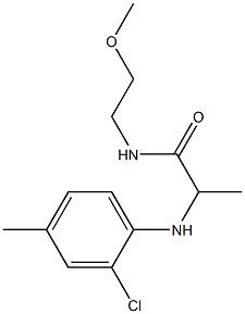 2-[(2-chloro-4-methylphenyl)amino]-N-(2-methoxyethyl)propanamide Struktur