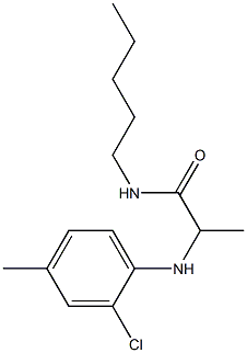 2-[(2-chloro-4-methylphenyl)amino]-N-pentylpropanamide Struktur